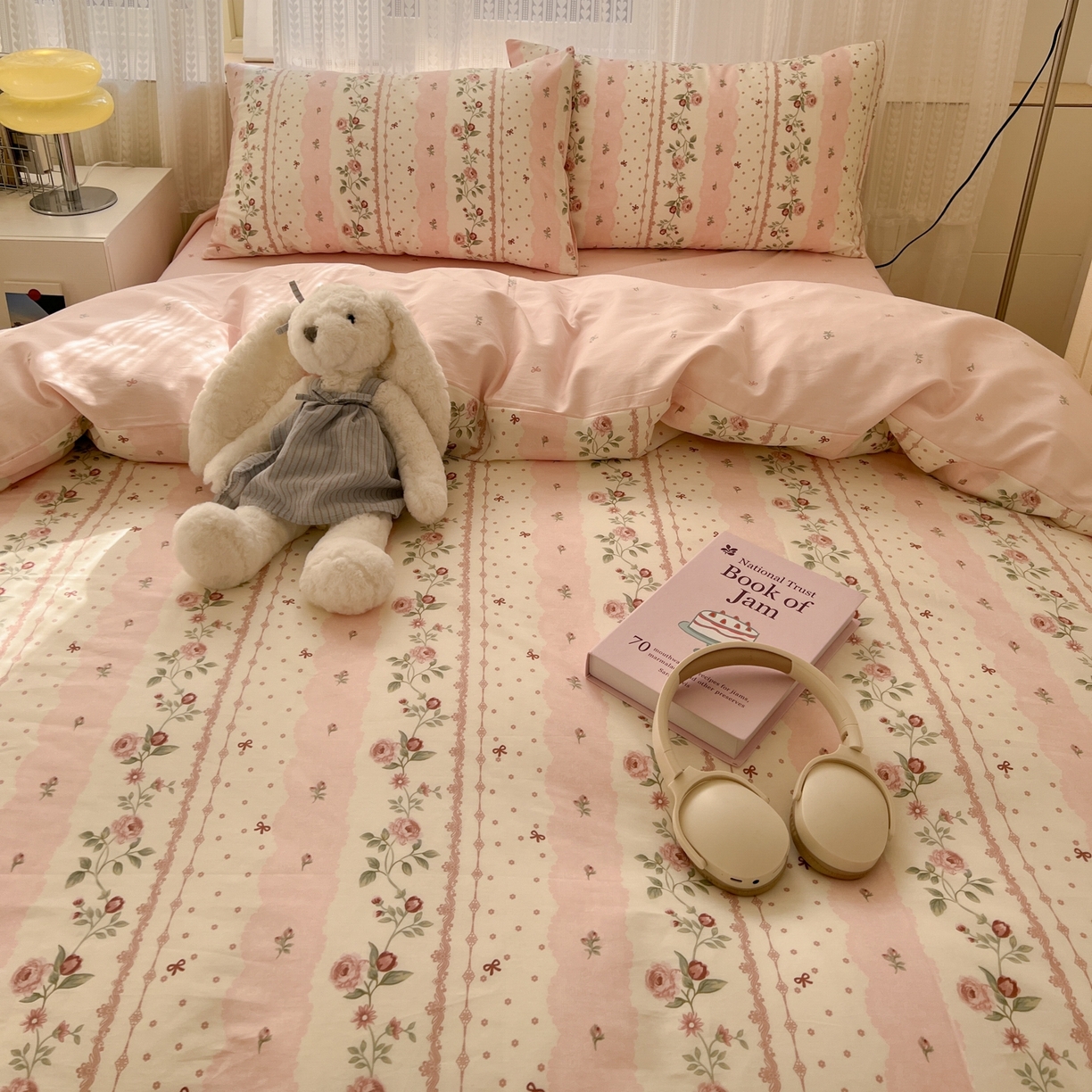 91家纺网 家纺一手货源 找家纺 漫时光 2026新款全棉纯棉印花四件套 知春