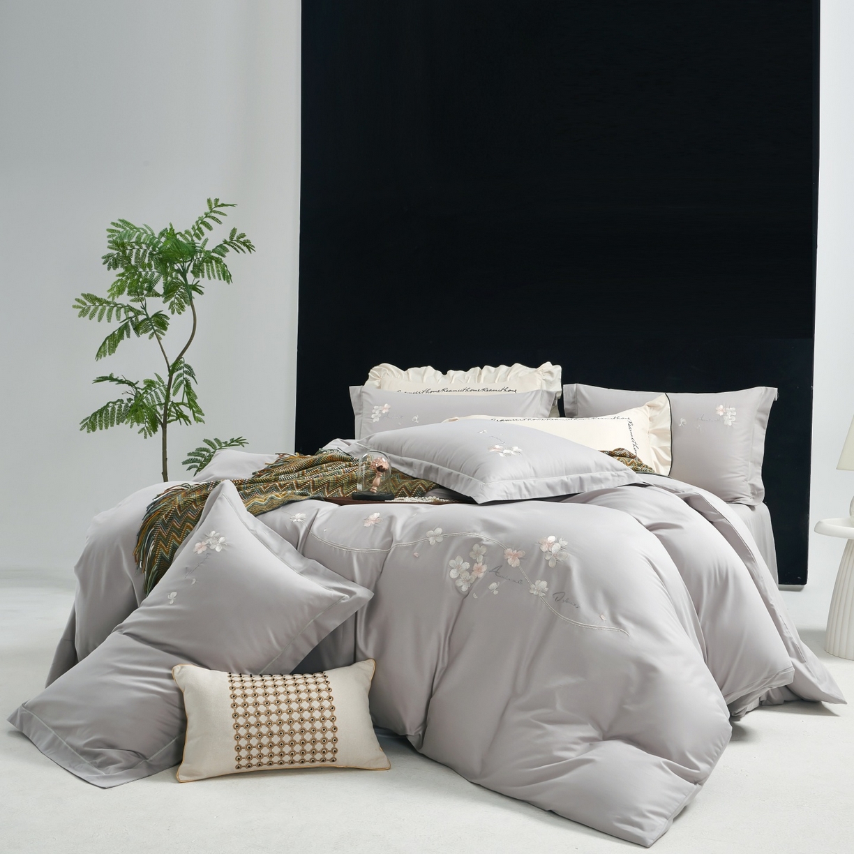 91家纺网 家纺一手货源 找家纺 （总）U品汇 2026全棉纯棉刺绣花四件套40支长绒棉100%棉礼盒包装