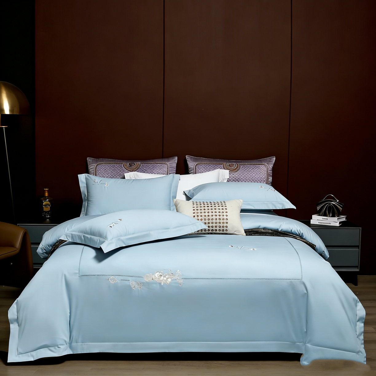 91家纺网 家纺一手货源 找家纺 （总）U品汇 2026全棉纯棉刺绣花四件套40支长绒棉100%棉礼盒包装