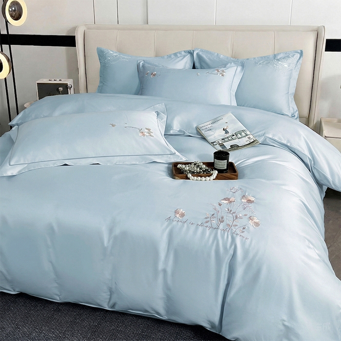 91家纺网 家纺一手货源 找家纺 （总）帛美家纺 2026新款全棉纯棉轻奢绣花四件套