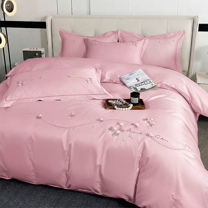 91家纺网 家纺一手货源 找家纺 （总）帛美家纺 2026新款全棉纯棉轻奢绣花四件套