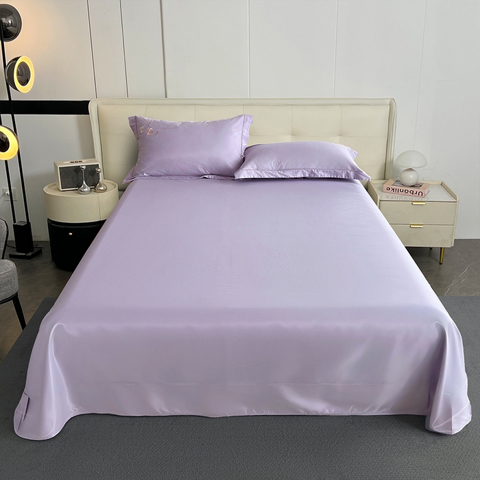 91家纺网 家纺一手货源 找家纺 帛美家纺 2026新款全棉纯棉轻奢绣花四件套 花柔-罗兰紫