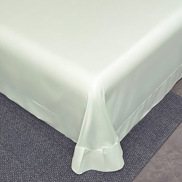 91家纺网 家纺一手货源 找家纺 帛美家纺 2026新款全棉纯棉轻奢绣花四件套 梦娜-嫩芽绿