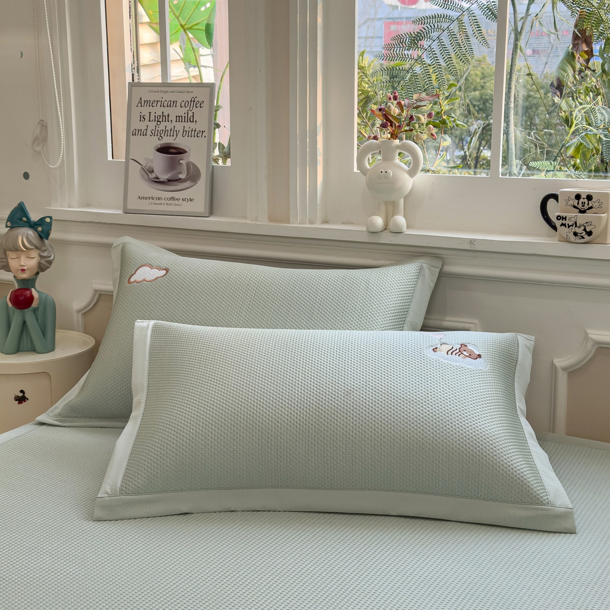 91家纺网 家纺一手货源 找家纺 （总）席世家 2026新款豆豆绣花枕套单枕套枕套单件