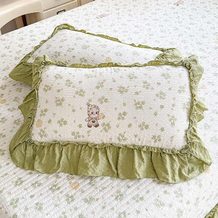 91家纺网 家纺一手货源 找家纺 韩约家纺 2026新款法式大花边泡芙棉床盖款被套四件套 摩卡人生