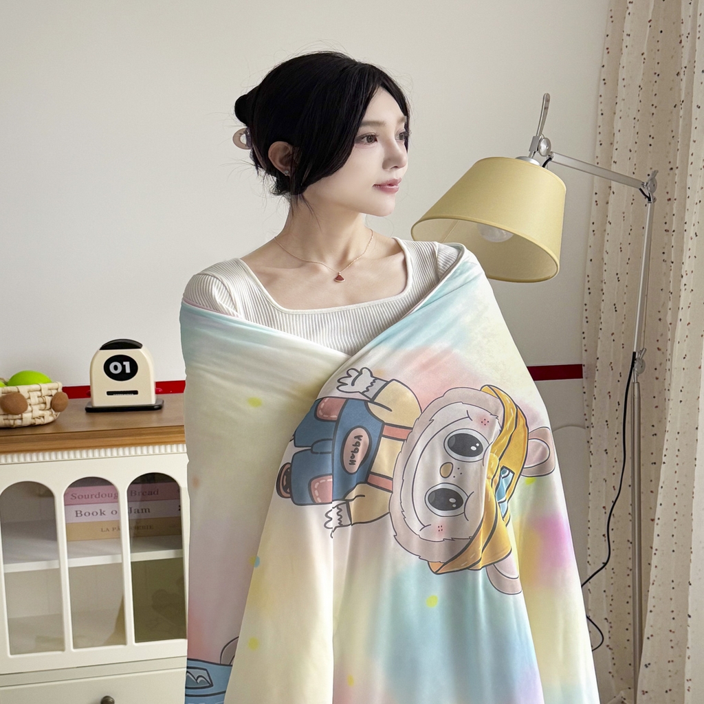 91家纺网 家纺一手货源 找家纺 （总）优雅星家纺 2026新款凉感丝印花大豆纤维夏被空调被夏凉被