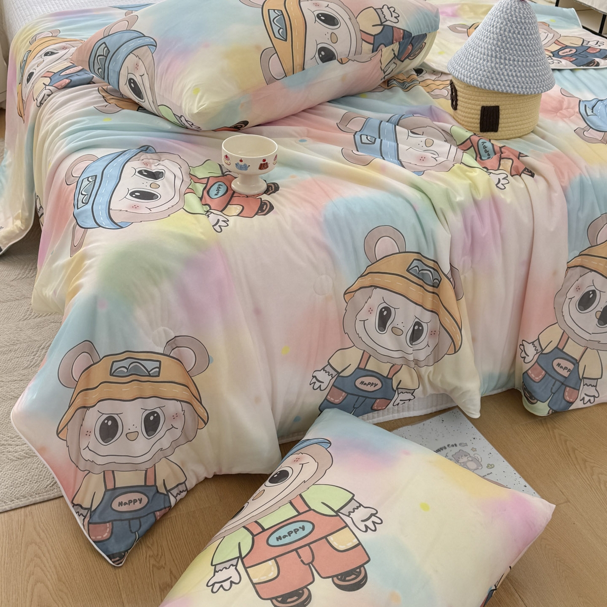 91家纺网 家纺一手货源 找家纺 （总）优雅星家纺 2026新款凉感丝印花大豆纤维夏被空调被夏凉被