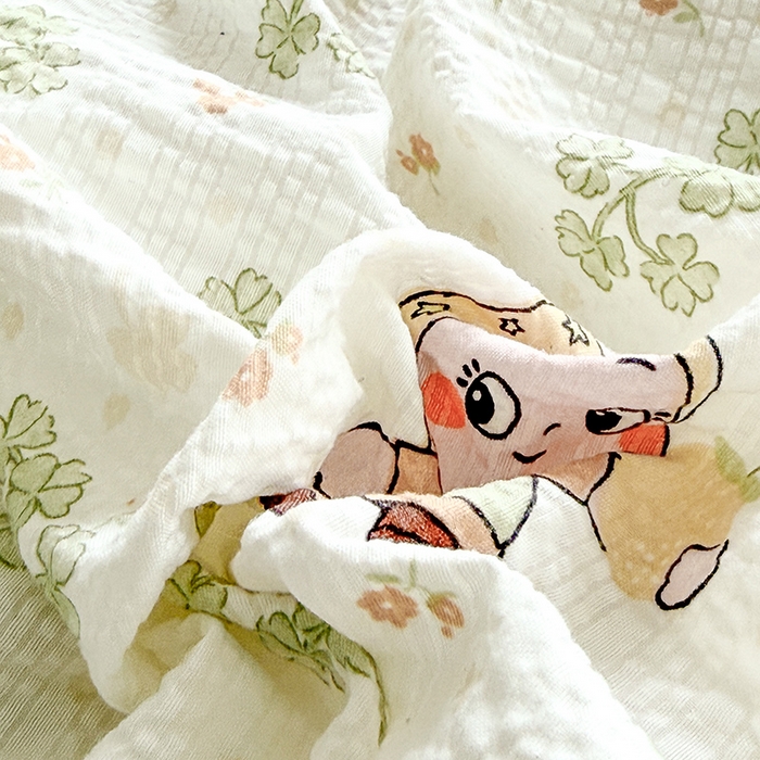 91家纺网 家纺一手货源 找家纺 韩约家纺 2026新款法式大花边泡芙棉床盖款夏被夏凉被空调被四件套 摩卡人生