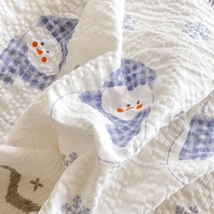 91家纺网 家纺一手货源 找家纺 韩约家纺 2026新款法式大花边泡芙棉床盖款夏被夏凉被空调被四件套 蓝星人