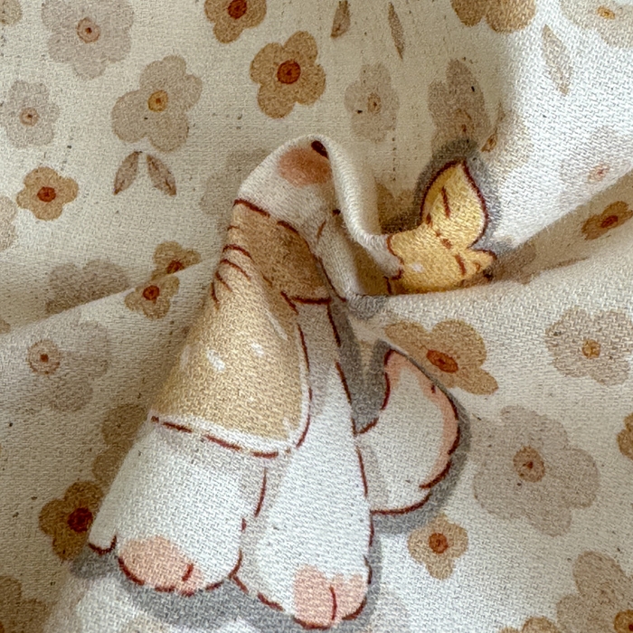 91家纺网 家纺一手货源 找家纺  U品汇  2026新款复古全棉纯棉亚麻棉麻数码印花四件套夏季冰凉爽透气套件（含30%亚麻） 狗狗汤米