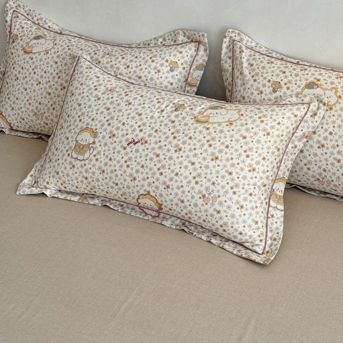 91家纺网 家纺一手货源 找家纺 （总） U品汇  2026新款复古全棉纯棉亚麻棉麻数码印花四件套夏季冰凉爽透气套件（含30%亚麻）