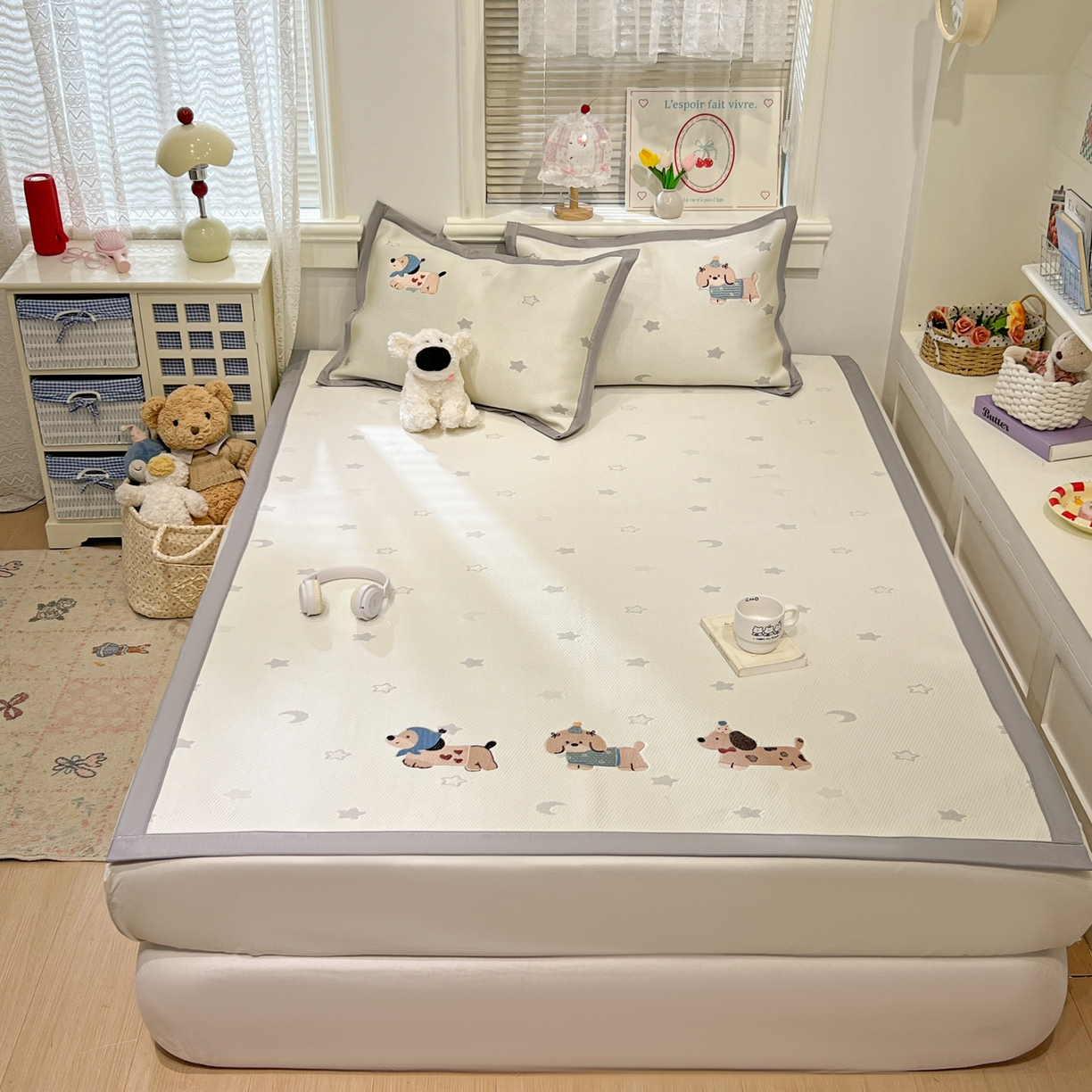 91家纺网 家纺一手货源 找家纺 （总）川悦生活 2026新款凉感提花绣花豆豆席