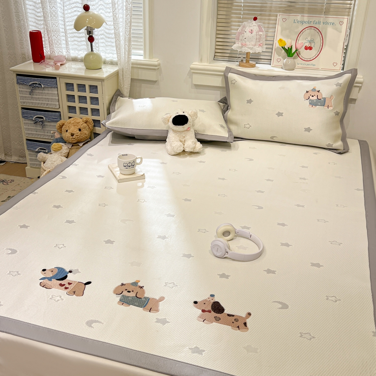 91家纺网 家纺一手货源 找家纺 （总）川悦生活 2026新款凉感提花绣花豆豆席