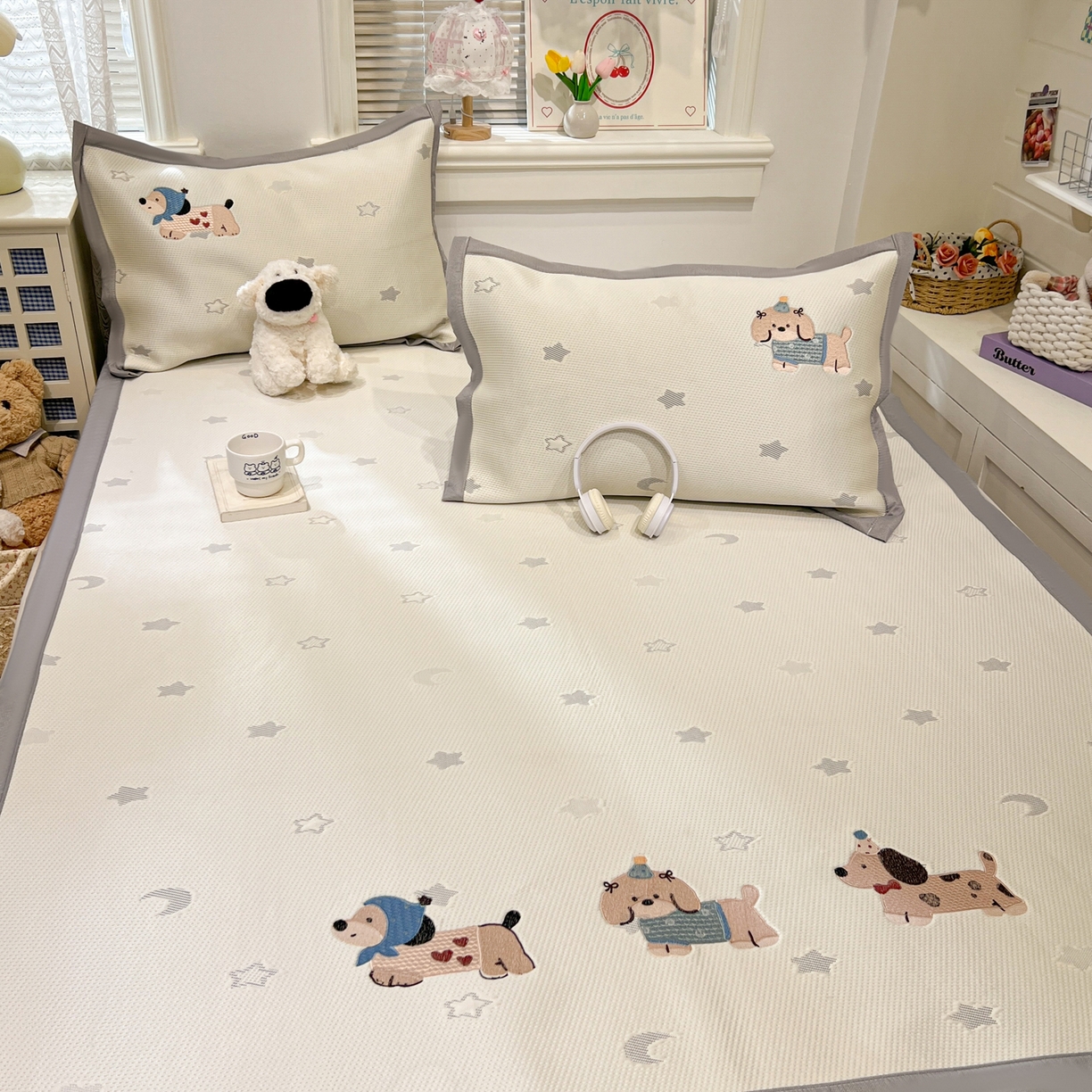 91家纺网 家纺一手货源 找家纺 （总）川悦生活 2026新款凉感提花绣花豆豆席