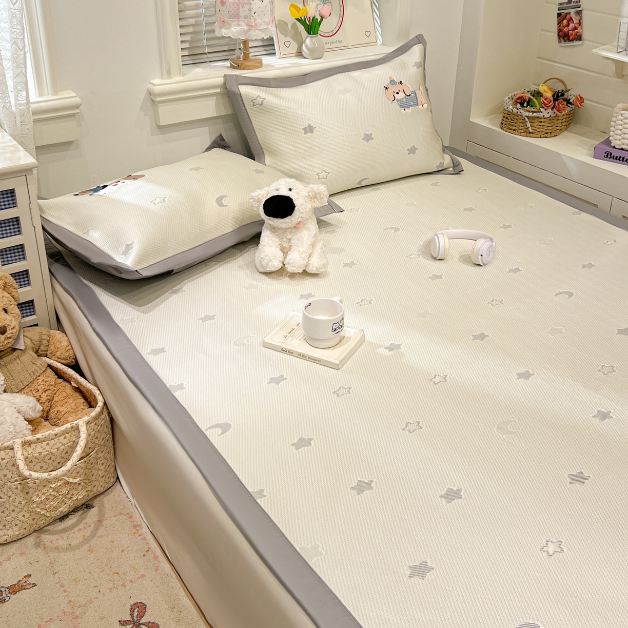 91家纺网 家纺一手货源 找家纺 （总）川悦生活 2026新款凉感提花绣花豆豆席