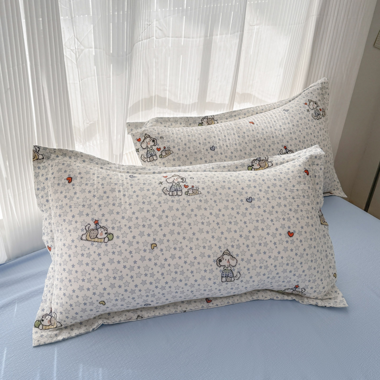 91家纺网 家纺一手货源 找家纺 （总）优雅星家纺 2026新款A泡芙双层纱大豆夏被夏凉被空调被夏被四件套