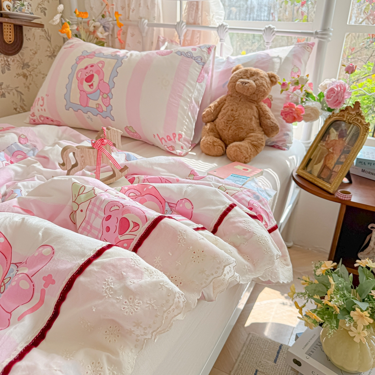 91家纺网 家纺一手货源 找家纺 （总）子钦家纺 2026春夏新款云朵棉水洗棉双层纱法式花边夏被夏凉被空调被