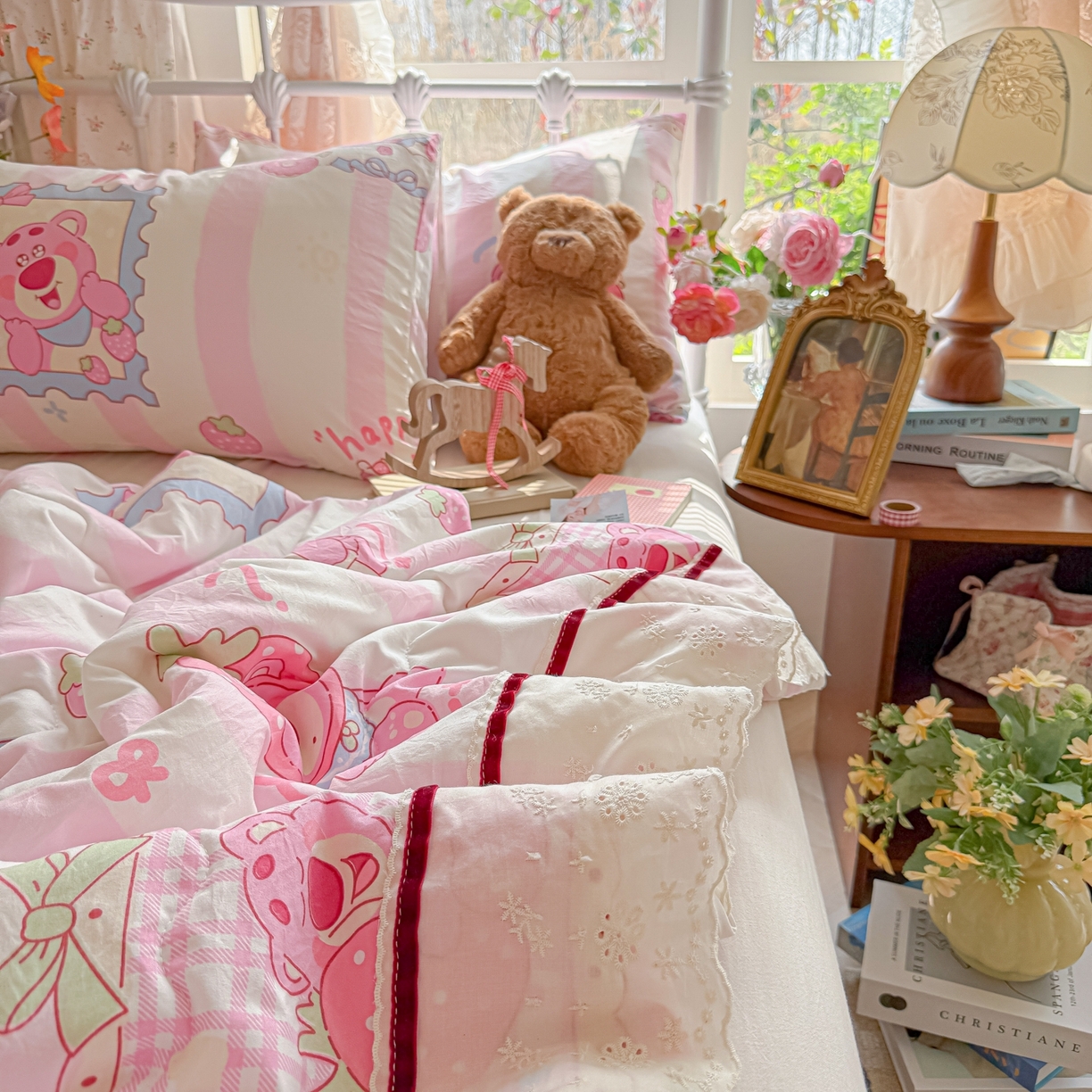 91家纺网 家纺一手货源 找家纺 （总）子钦家纺 2026春夏新款云朵棉水洗棉双层纱法式花边夏被夏凉被空调被