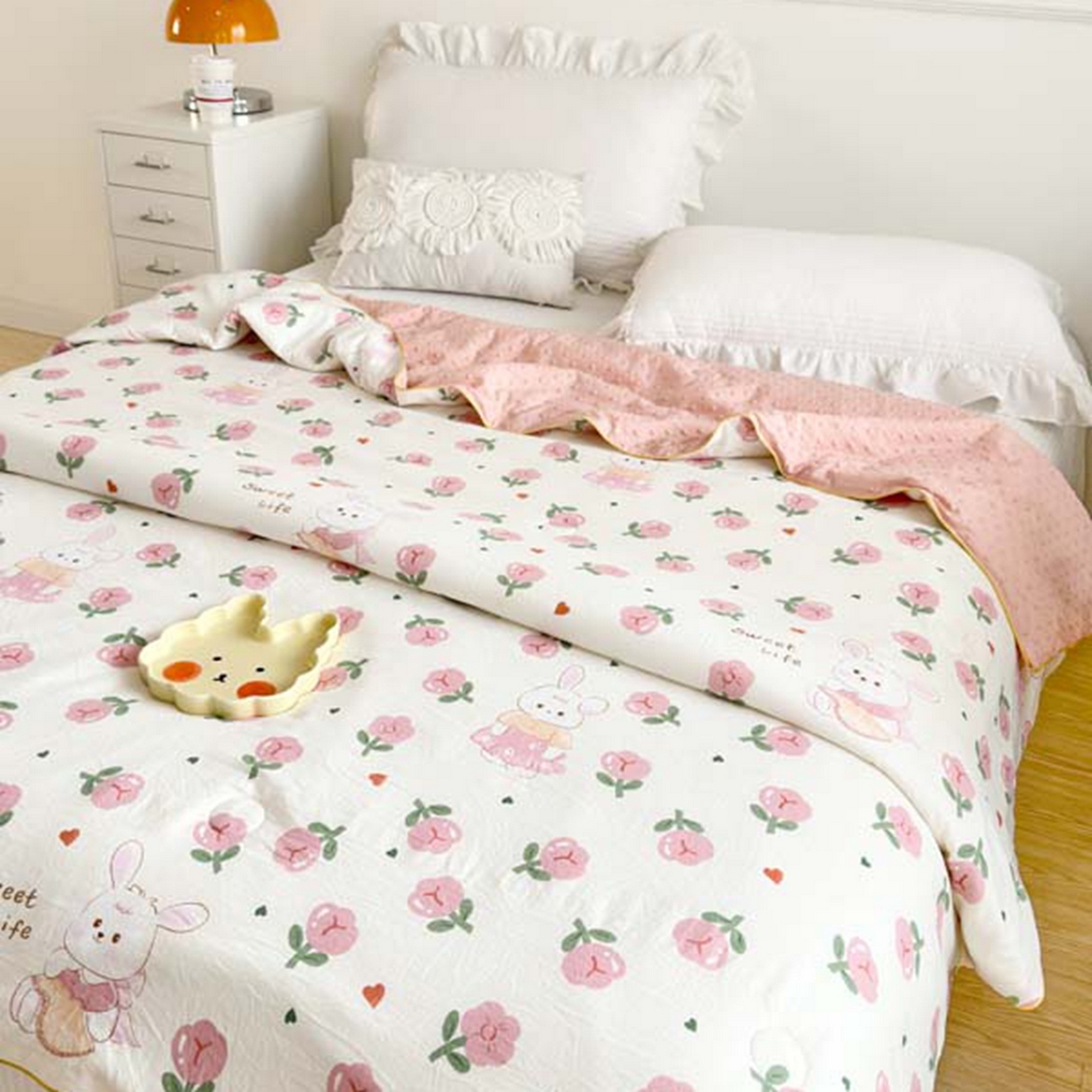 91家纺网 家纺一手货源 找家纺 （总）赛琳 2026新款小清新大豆纤维豆豆被春秋被儿童夏凉被空调被