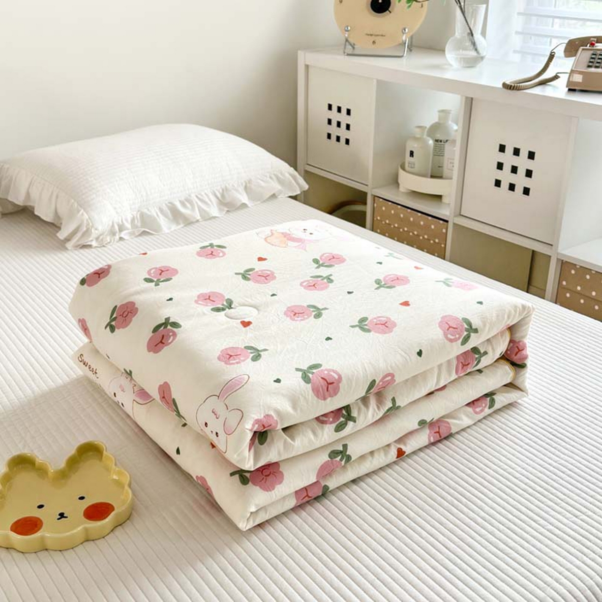 91家纺网 家纺一手货源 找家纺 （总）赛琳 2026新款小清新大豆纤维豆豆被春秋被儿童夏凉被空调被