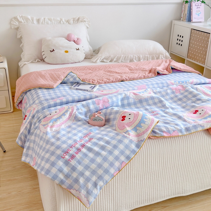 91家纺网 家纺一手货源 找家纺 （总）赛琳 2026新款小清新大豆纤维豆豆被春秋被儿童夏凉被空调被