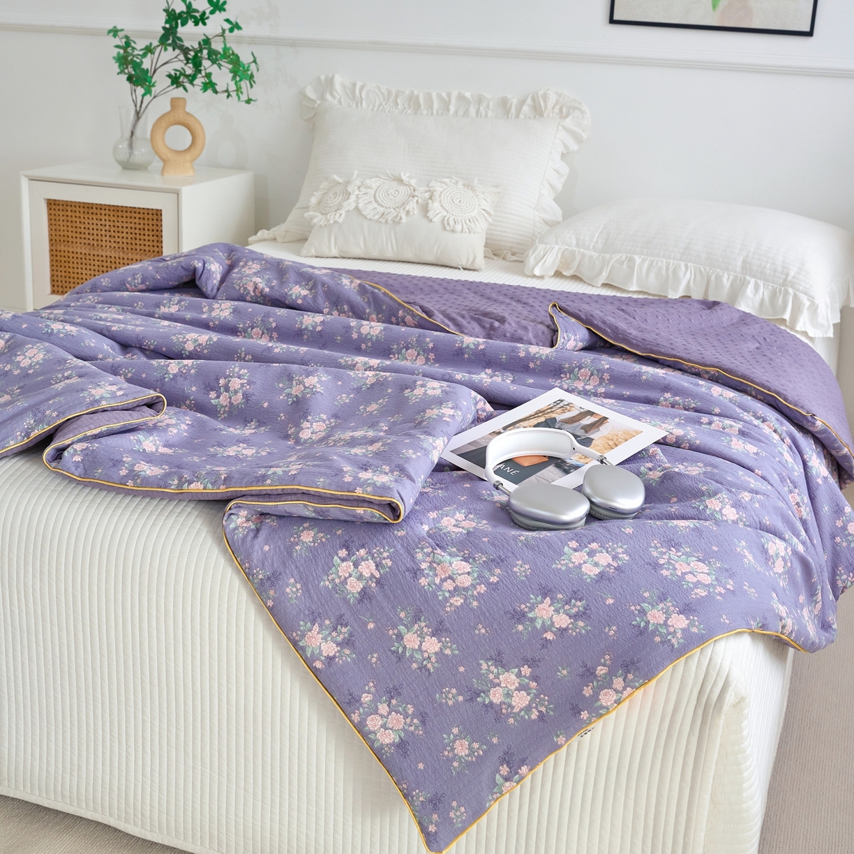 91家纺网 家纺一手货源 找家纺 赛琳 2026新款小清新大豆纤维豆豆被春秋被儿童夏凉被空调被 豆蔻年华