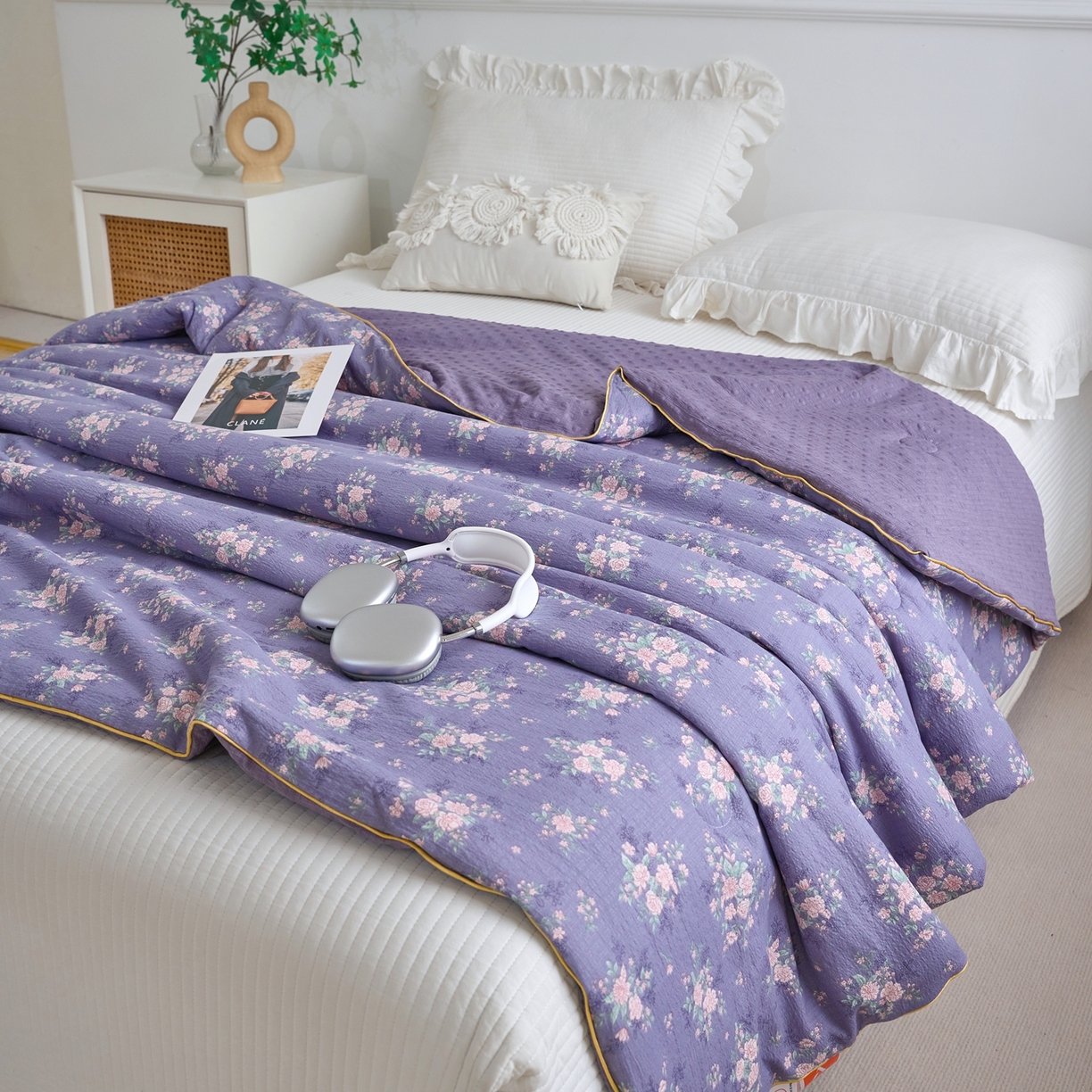 91家纺网 家纺一手货源 找家纺 赛琳 2026新款小清新大豆纤维豆豆被春秋被儿童夏凉被空调被 豆蔻年华