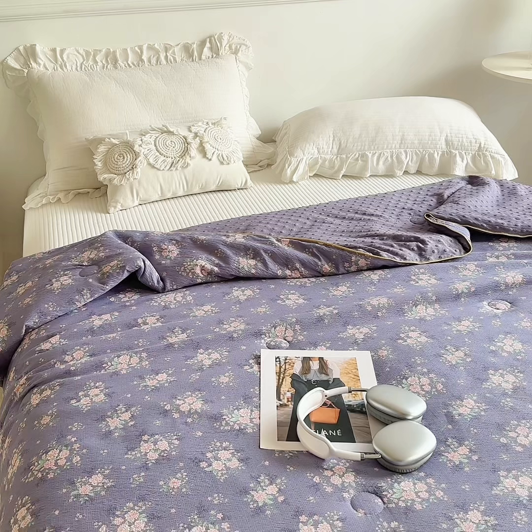 91家纺网 家纺一手货源 找家纺 赛琳 2026新款小清新大豆纤维豆豆被春秋被儿童夏凉被空调被 豆蔻年华