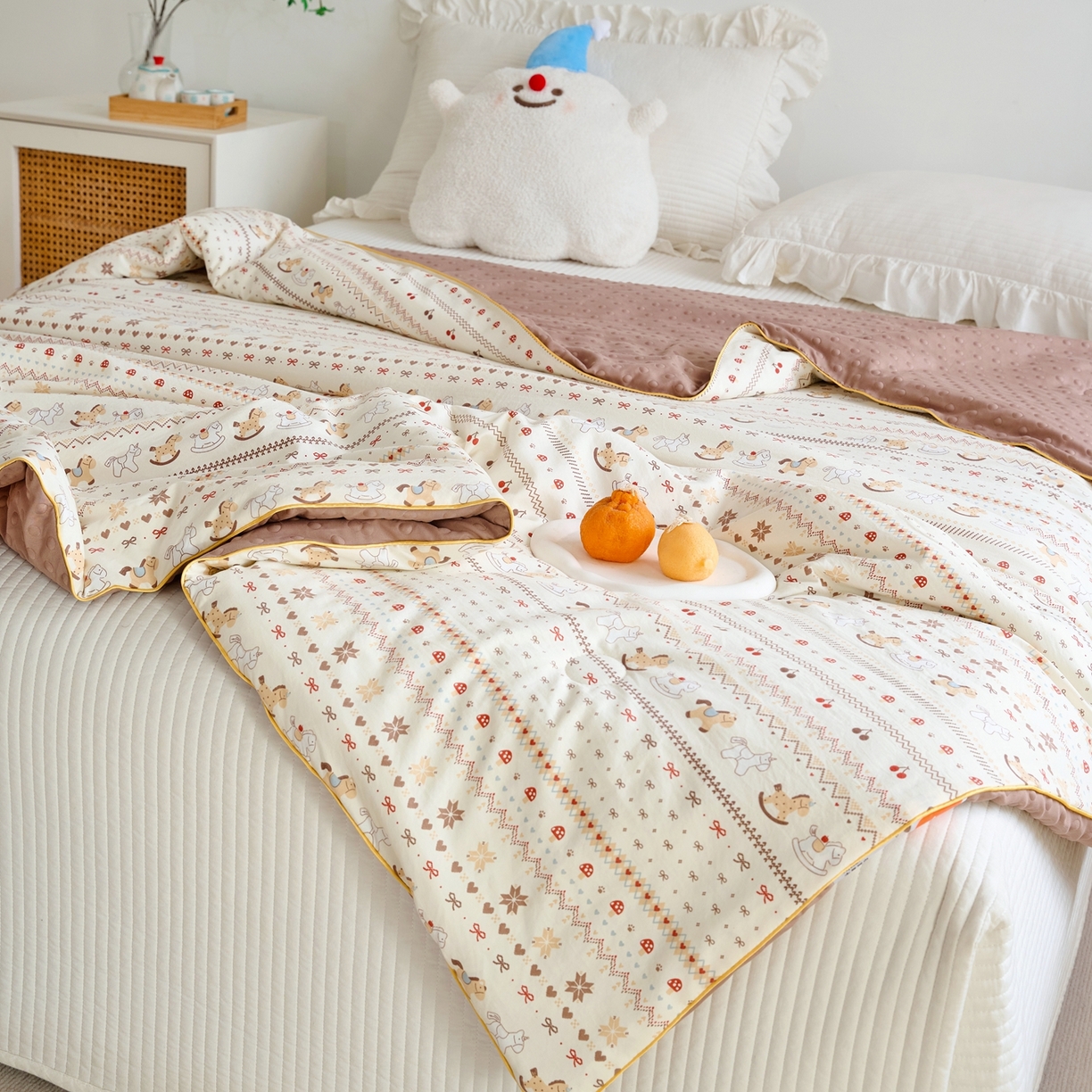 91家纺网 家纺一手货源 找家纺 赛琳 2026新款小清新大豆纤维豆豆被春秋被儿童夏凉被空调被 费尔岛木马