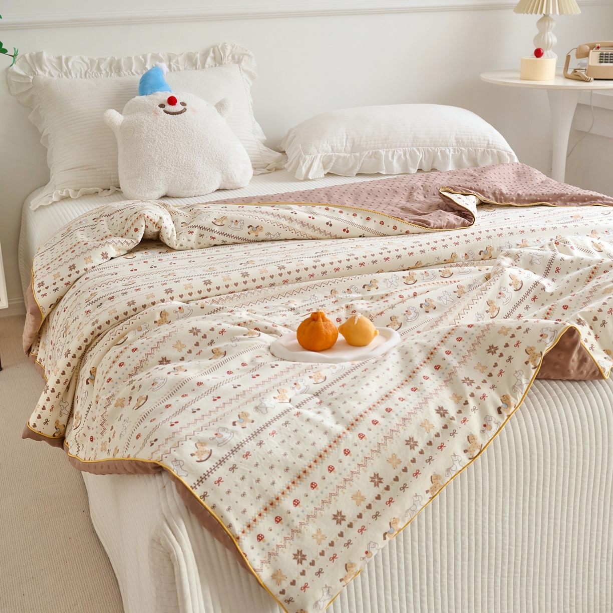 91家纺网 家纺一手货源 找家纺 赛琳 2026新款小清新大豆纤维豆豆被春秋被儿童夏凉被空调被 费尔岛木马