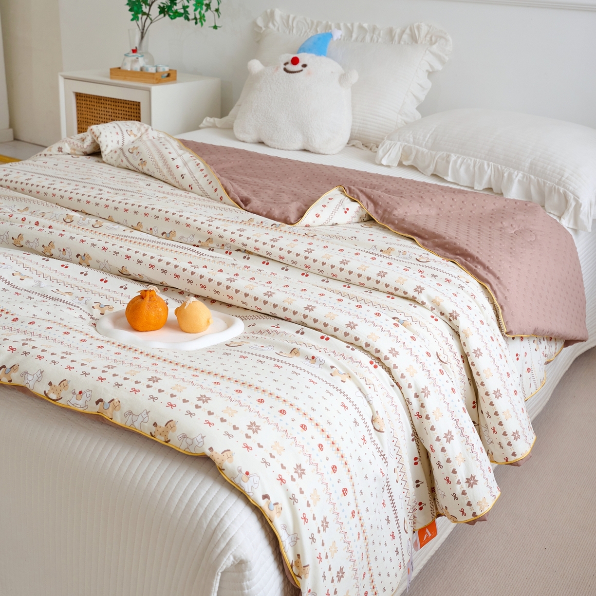 91家纺网 家纺一手货源 找家纺 赛琳 2026新款小清新大豆纤维豆豆被春秋被儿童夏凉被空调被 费尔岛木马