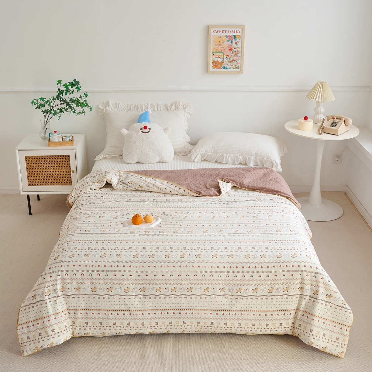 91家纺网 家纺一手货源 找家纺 赛琳 2026新款小清新大豆纤维豆豆被春秋被儿童夏凉被空调被 费尔岛木马