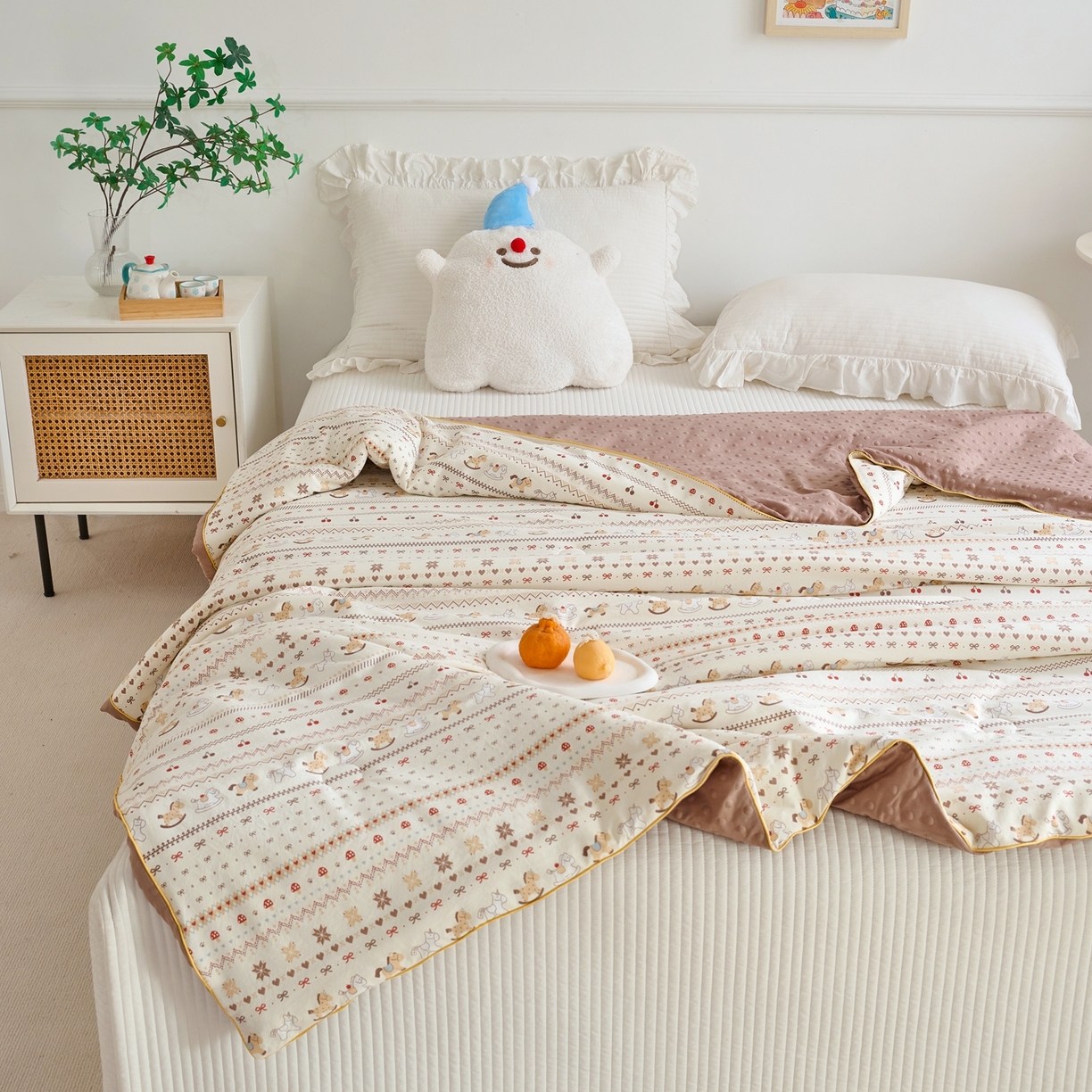 91家纺网 家纺一手货源 找家纺 赛琳 2026新款小清新大豆纤维豆豆被春秋被儿童夏凉被空调被 费尔岛木马