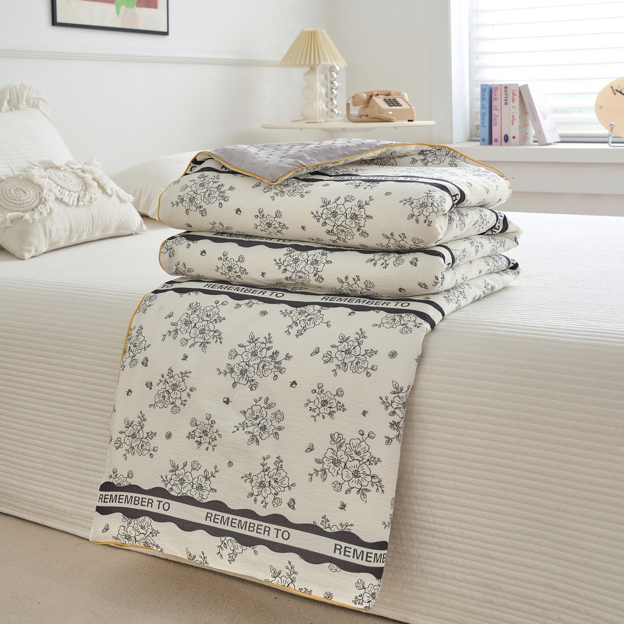 91家纺网 家纺一手货源 找家纺 赛琳 2026新款小清新大豆纤维豆豆被春秋被儿童夏凉被空调被 赫本娜