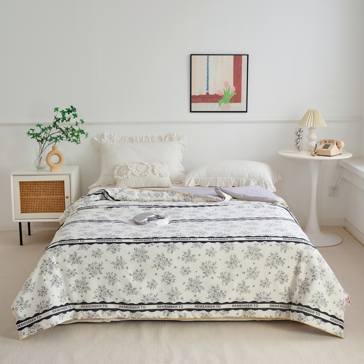 91家纺网 家纺一手货源 找家纺 赛琳 2026新款小清新大豆纤维豆豆被春秋被儿童夏凉被空调被 赫本娜