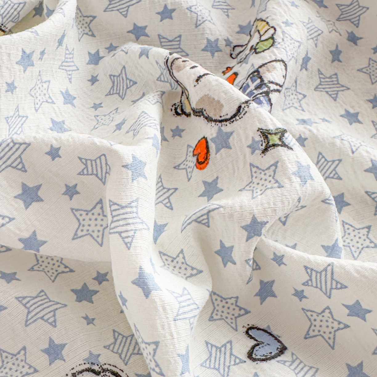 91家纺网 家纺一手货源 找家纺 优雅星家纺 2026春夏新款a类泡芙双层纱床笠印花卡通全包围床垫保护套单床笠 床笠单件 汪星人