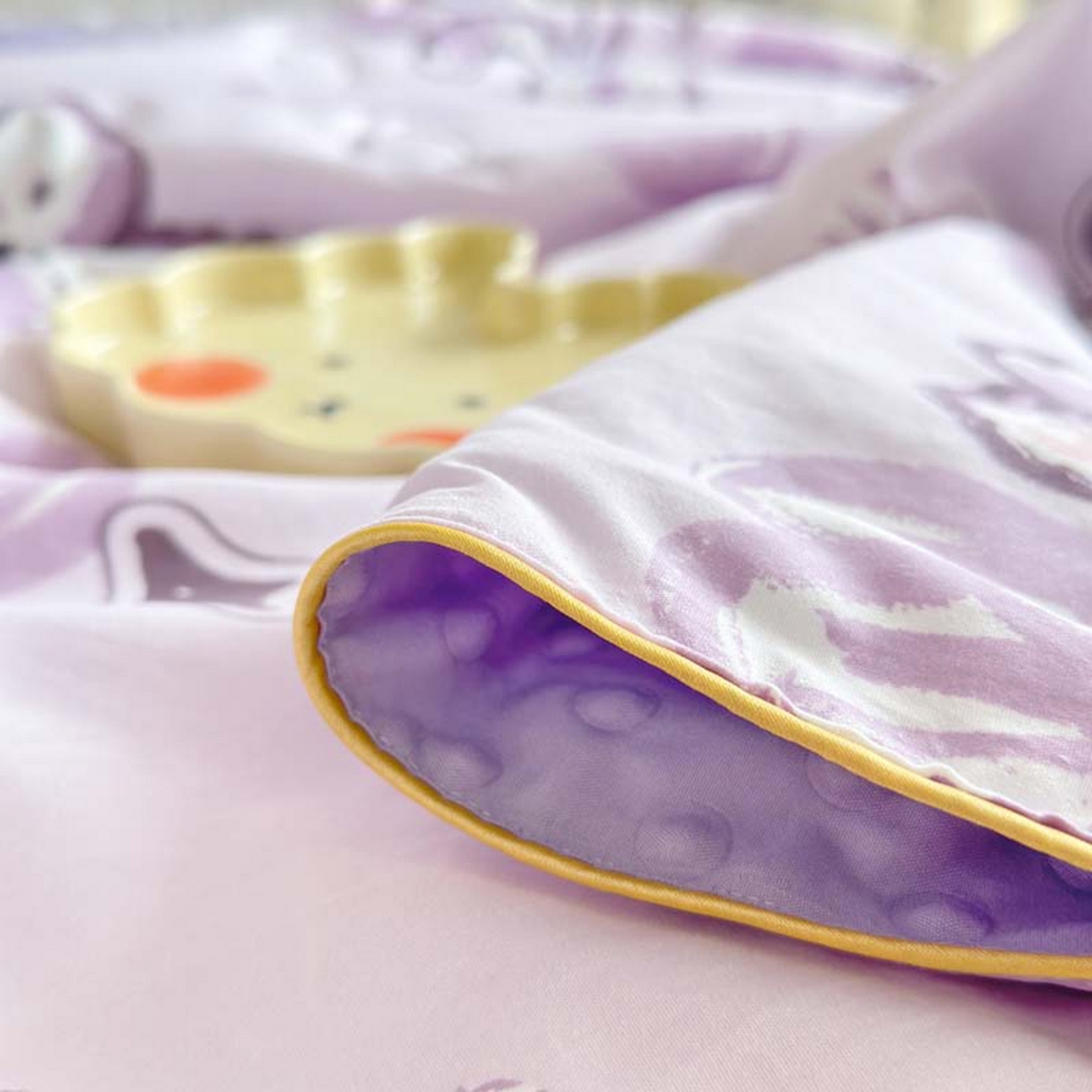 91家纺网 家纺一手货源 找家纺 赛琳 2026新款小清新大豆纤维豆豆被春秋被儿童夏凉被空调被 星星小兔