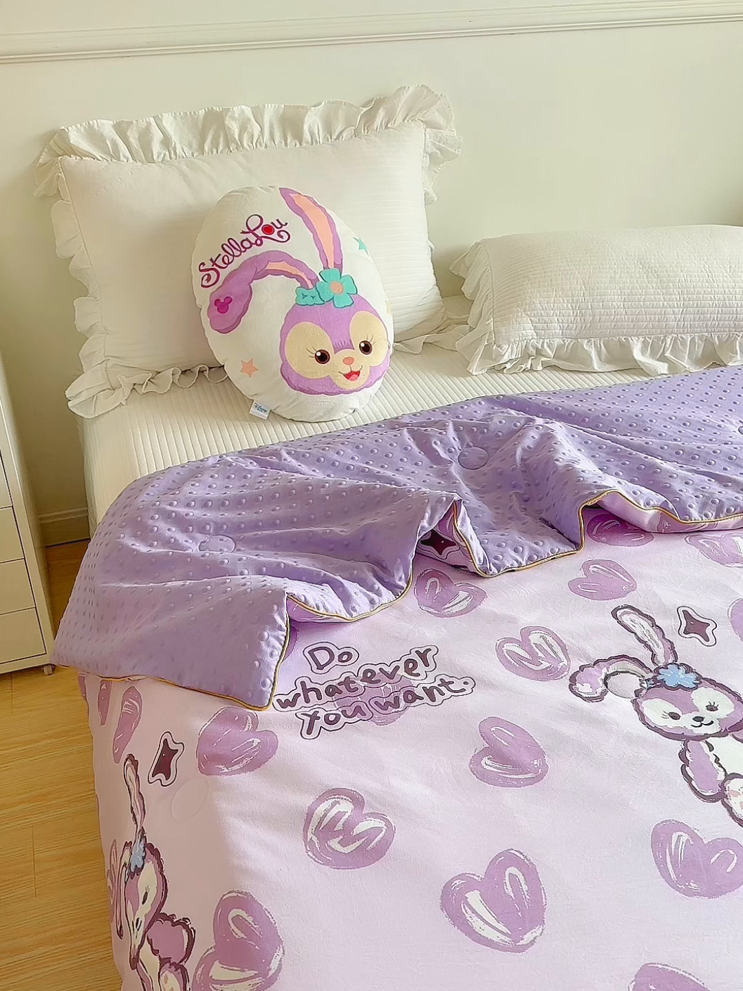 91家纺网 家纺一手货源 找家纺 赛琳 2026新款小清新大豆纤维豆豆被春秋被儿童夏凉被空调被 星星小兔