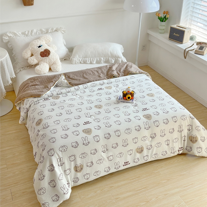 91家纺网 家纺一手货源 找家纺 赛琳 2026新款小清新大豆纤维豆豆被春秋被儿童夏凉被空调被 宠物家族