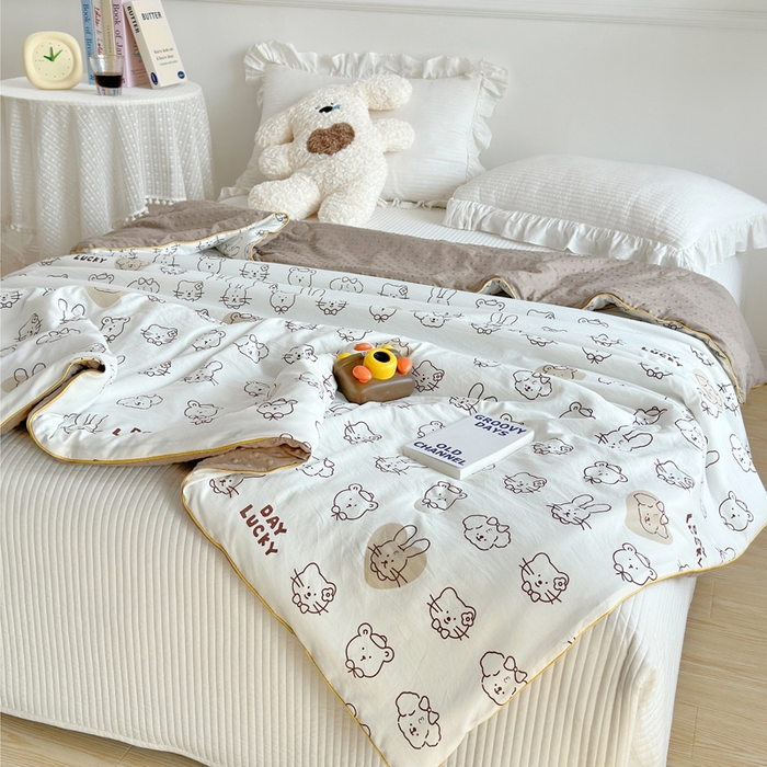 91家纺网 家纺一手货源 找家纺 赛琳 2026新款小清新大豆纤维豆豆被春秋被儿童夏凉被空调被 宠物家族