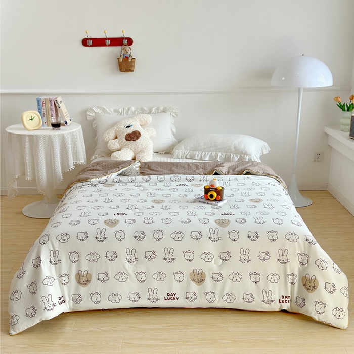 91家纺网 家纺一手货源 找家纺 赛琳 2026新款小清新大豆纤维豆豆被春秋被儿童夏凉被空调被 宠物家族