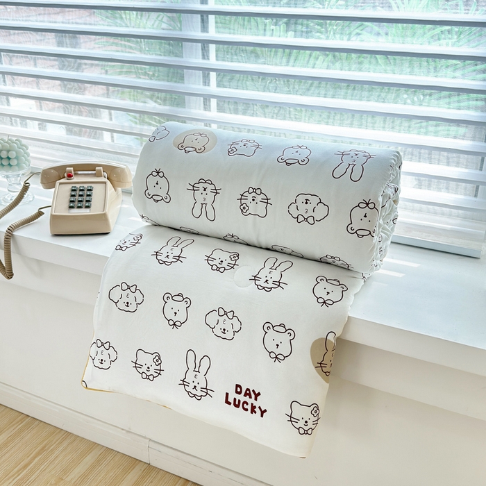 91家纺网 家纺一手货源 找家纺 赛琳 2026新款小清新大豆纤维豆豆被春秋被儿童夏凉被空调被 宠物家族