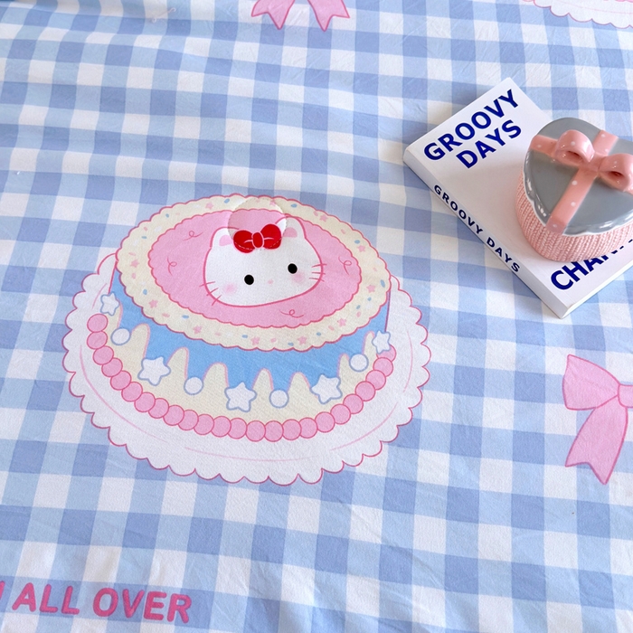 91家纺网 家纺一手货源 找家纺 赛琳 2026新款小清新大豆纤维豆豆被春秋被儿童夏凉被空调被 蛋糕蓝格KT