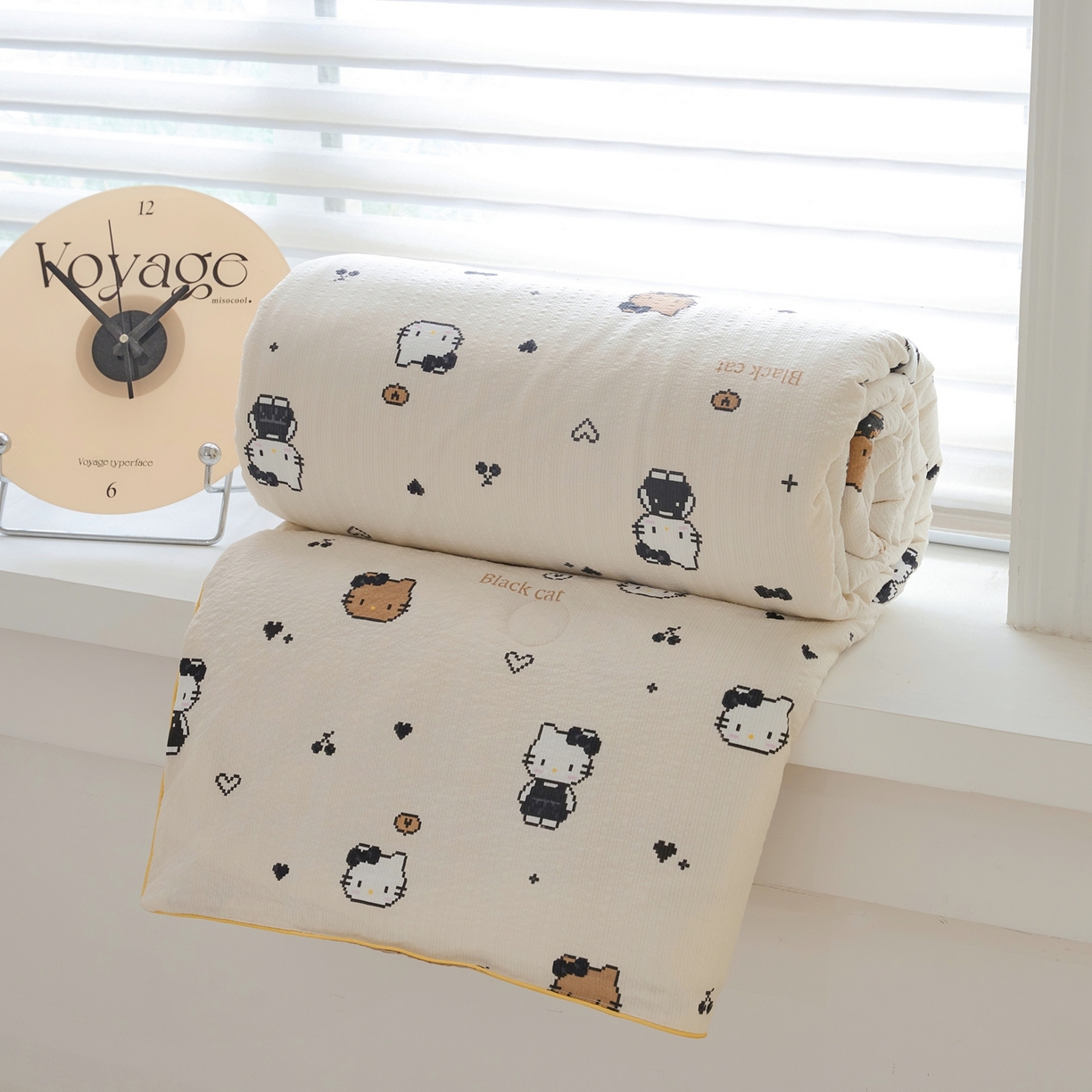 91家纺网 家纺一手货源 找家纺 赛琳 2026新款小清新大豆纤维豆豆被春秋被儿童夏凉被空调被 焦糖KT