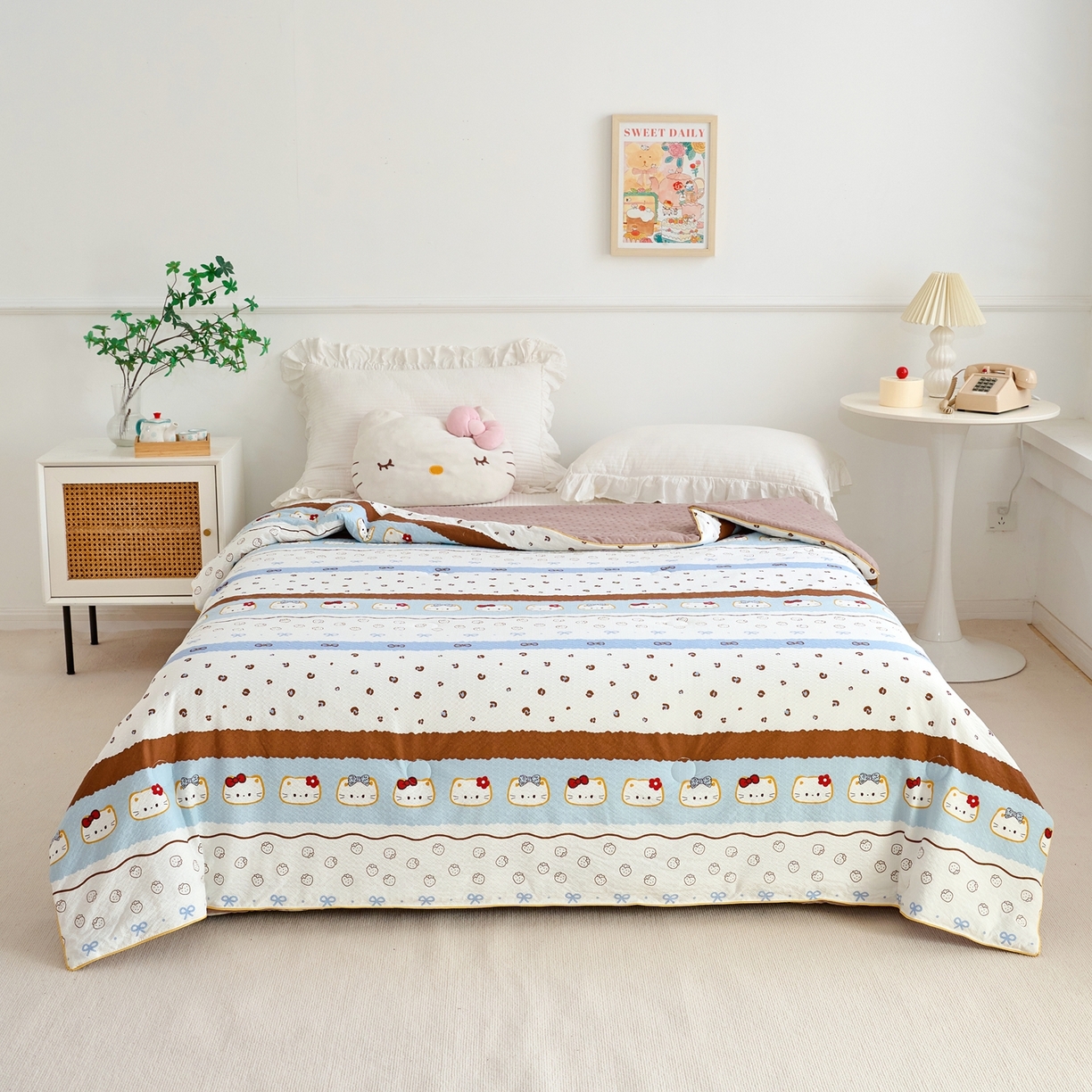 91家纺网 家纺一手货源 找家纺 赛琳 2026新款小清新大豆纤维豆豆被春秋被儿童夏凉被空调被 凯特日记