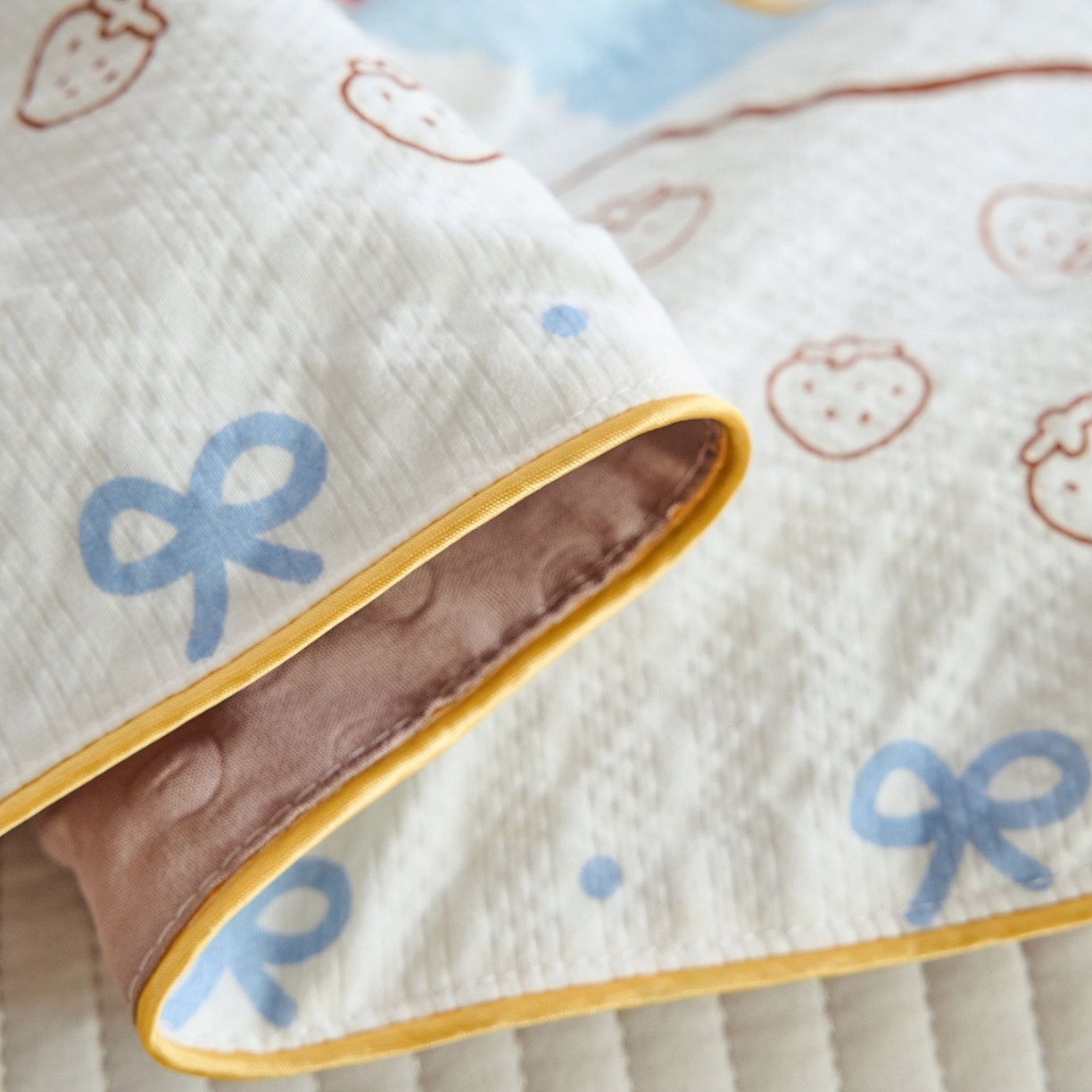 91家纺网 家纺一手货源 找家纺 赛琳 2026新款小清新大豆纤维豆豆被春秋被儿童夏凉被空调被 凯特日记