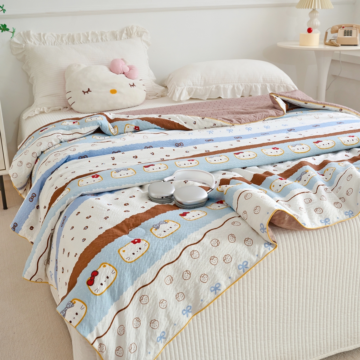 91家纺网 家纺一手货源 找家纺 赛琳 2026新款小清新大豆纤维豆豆被春秋被儿童夏凉被空调被 凯特日记