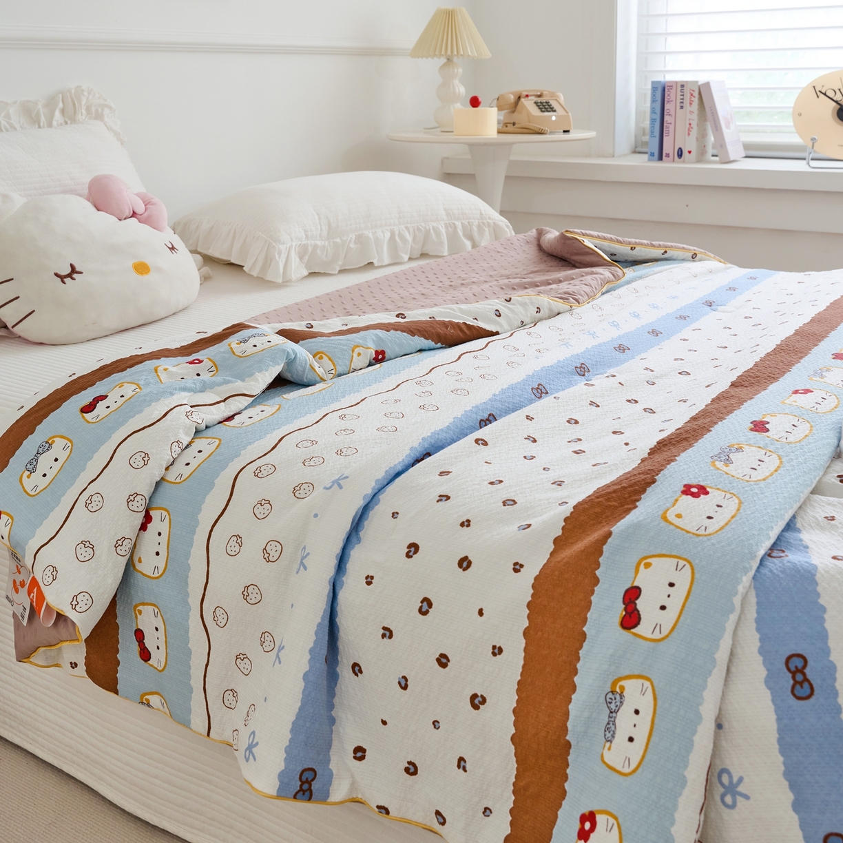 91家纺网 家纺一手货源 找家纺 赛琳 2026新款小清新大豆纤维豆豆被春秋被儿童夏凉被空调被 凯特日记