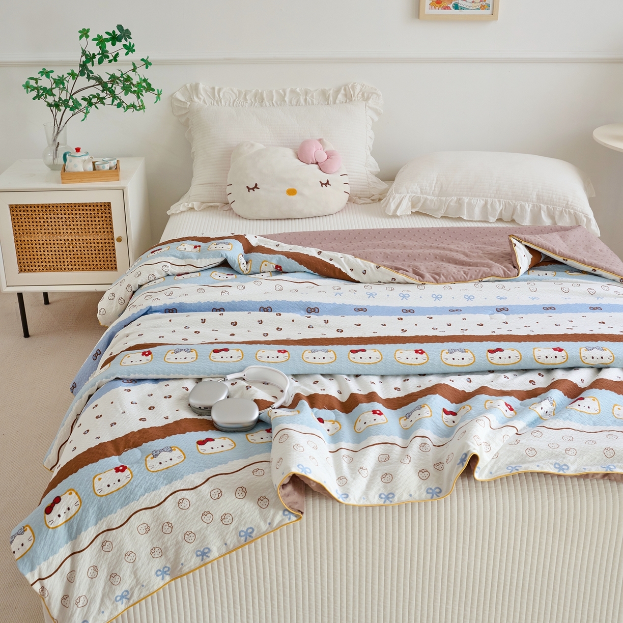 91家纺网 家纺一手货源 找家纺 赛琳 2026新款小清新大豆纤维豆豆被春秋被儿童夏凉被空调被 凯特日记