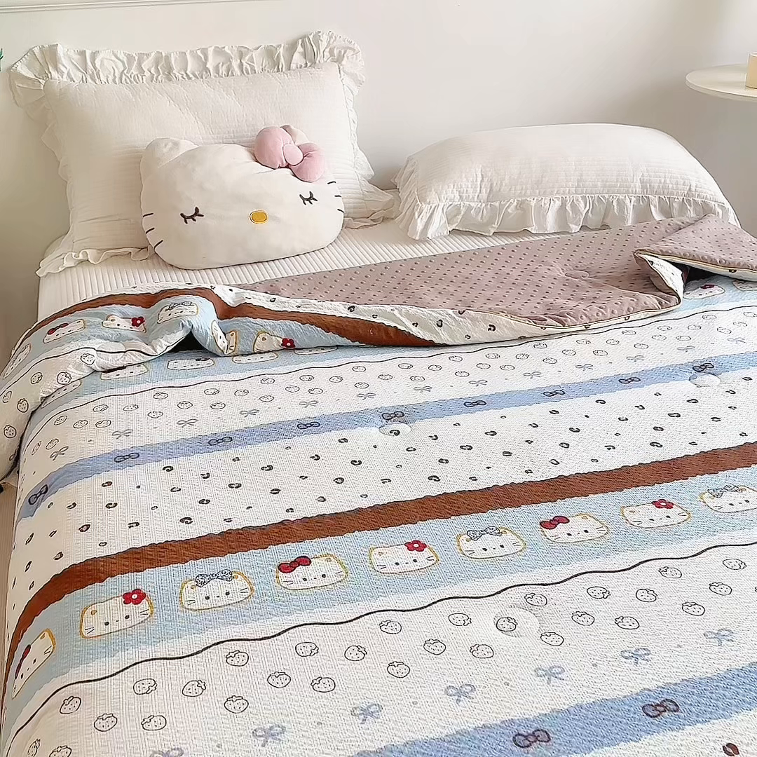 91家纺网 家纺一手货源 找家纺 赛琳 2026新款小清新大豆纤维豆豆被春秋被儿童夏凉被空调被 凯特日记